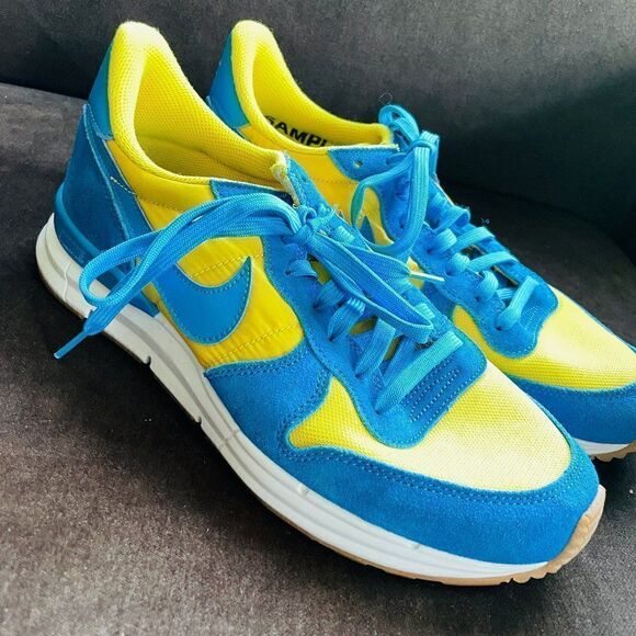 NEW NIKE id Internationalist Custom Colorway Sz 9 BLue Yellow Sample Promo - Picture 1 of 12